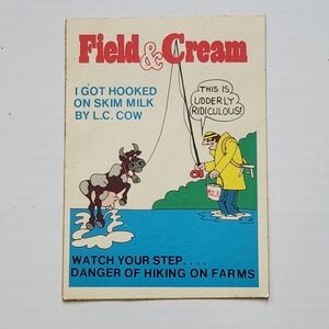 ✨Vintage 1974 Topps Wacky Packages Series 7 "Field & Cream" Sticker trading card